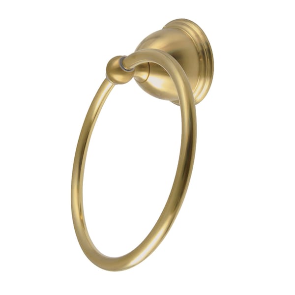 6Inch Towel Ring, Brushed Brass
